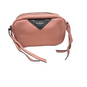 Botkier Lennox Double Zip Camera Bag Womens Small Pink Good Pebbled Leather